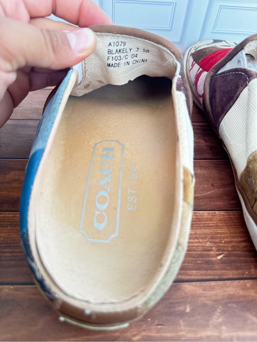 Rare Coach suede leather canvas Mules - Picture 4 of 7